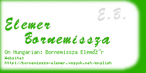 elemer bornemissza business card